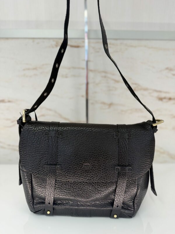 Sac besace Berny E1 cuir Mila Louise noir