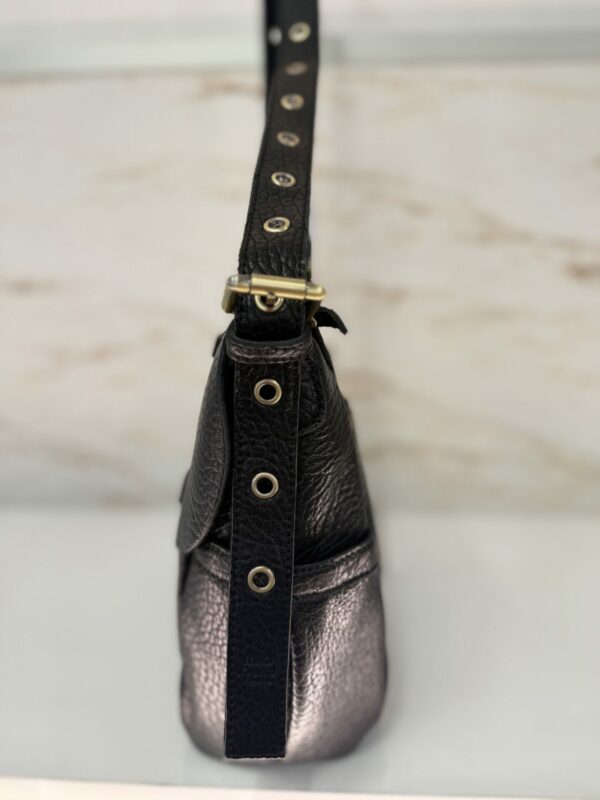 Sac besace Berny E1 cuir Mila Louise noir