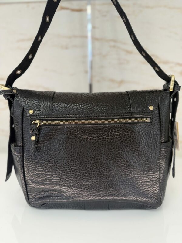 Sac besace Berny E1 cuir Mila Louise noir