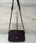 Sac pochette porté travers Odile E1 cuir Mila Louise rouge