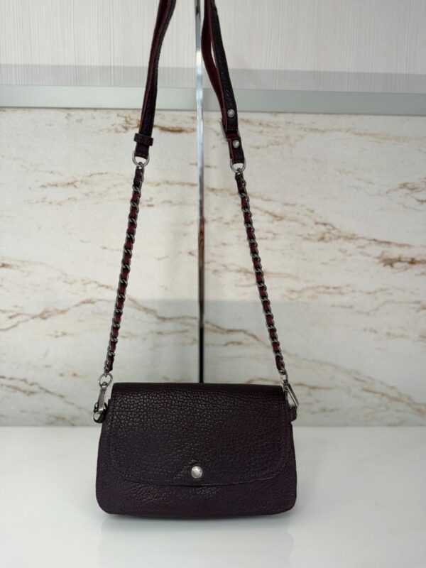 Sac pochette porté travers Odile E1 cuir Mila Louise rouge