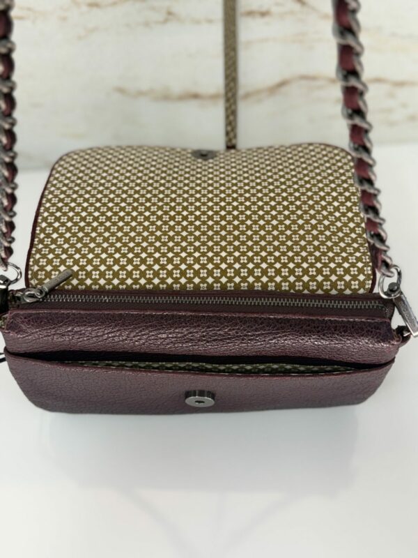 Sac pochette porté travers Odile E1 cuir Mila Louise rouge