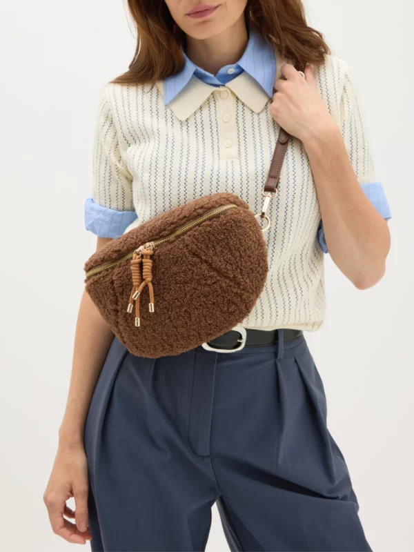 Sac banane femme Aspen moumoute Vanessa Wu marron