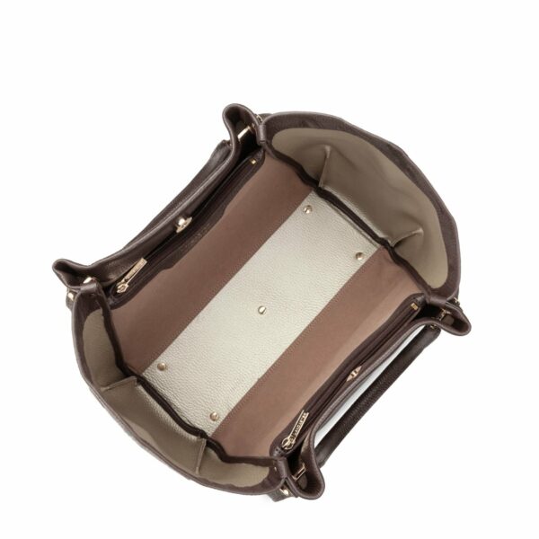 Grand sac cabas épaule Foulonne Double Louisa Lancaster marron