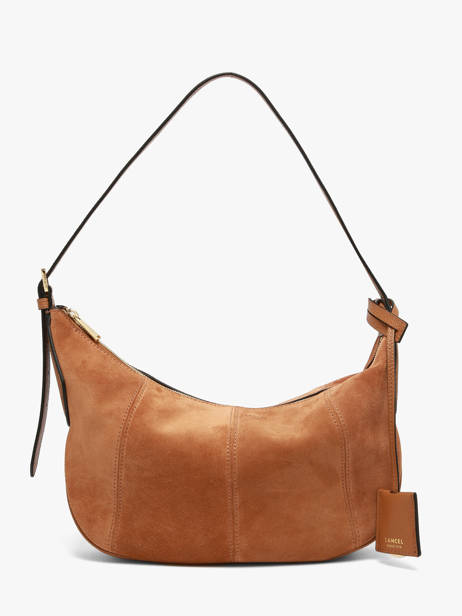 Sac hobo besace Victoire M Lancel camel daim