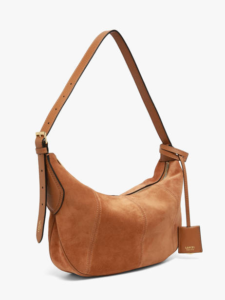 Sac hobo besace Victoire M Lancel camel daim