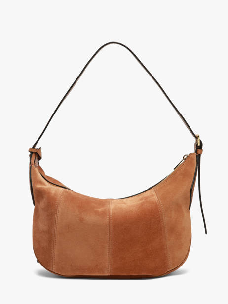 Sac hobo besace Victoire M Lancel camel daim