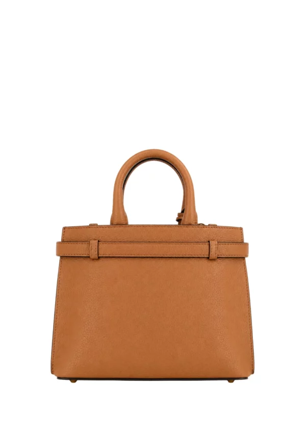 Sac porté main S Faubourg cuir Lancel – camel suède