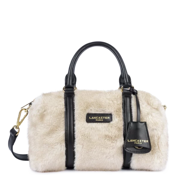 Sac Polochon Lancaster moumoute Ana noir/écru