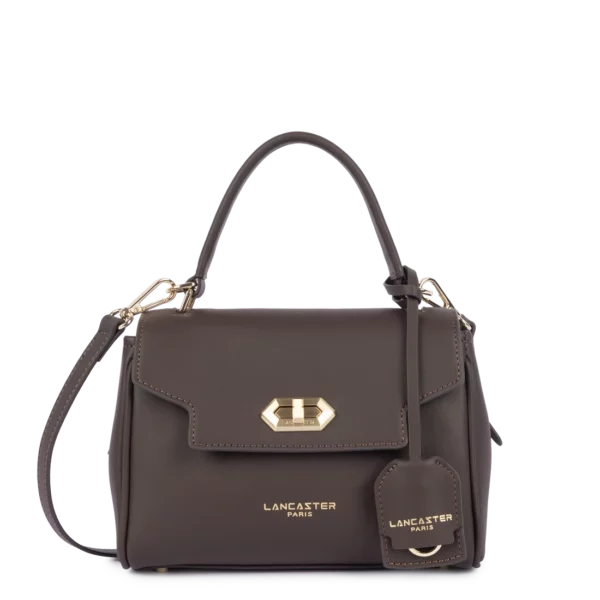 Sac à main cuir Lancaster Donna Grace marron foncé