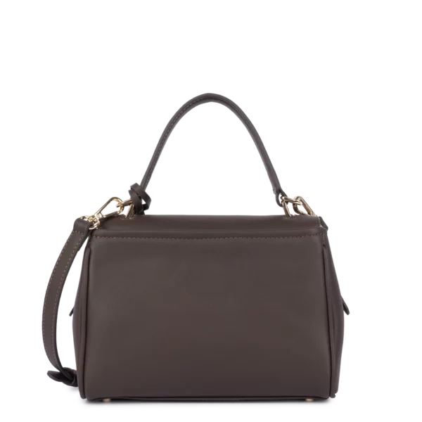 Sac à main cuir Lancaster Donna Grace marron foncé