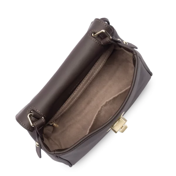 Sac à main cuir Lancaster Donna Grace marron foncé