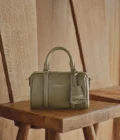 Petit Sac Polochon Milano Ana Cuir Lancaster kaki