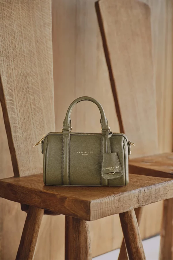 Petit Sac Polochon Milano Ana Cuir Lancaster kaki