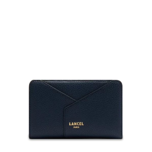 Portefeuille compact zippé Envelopppe de Lancel ultra marine