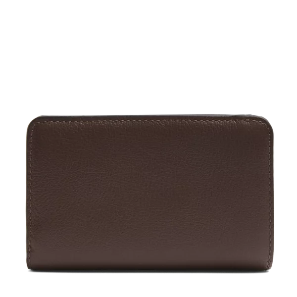 Portefeuille rectangulaire zippé BCBG cuir Lancel noix de coco