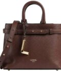 Sac porté main S Faubourg cuir Lancel – noix de coco