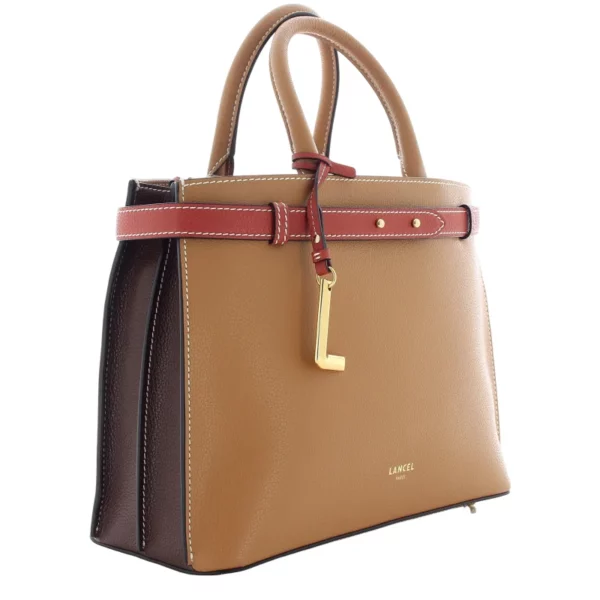 Sac à main cuir Faubourg M multico camel Lancel