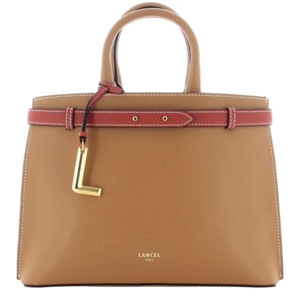 Sac à main cuir Faubourg M multico camel Lancel