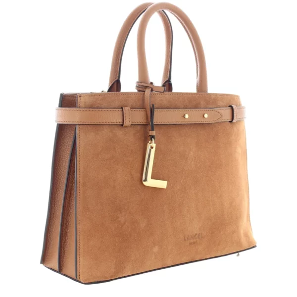Sac à main cuir Faubourg M camel suède Lancel