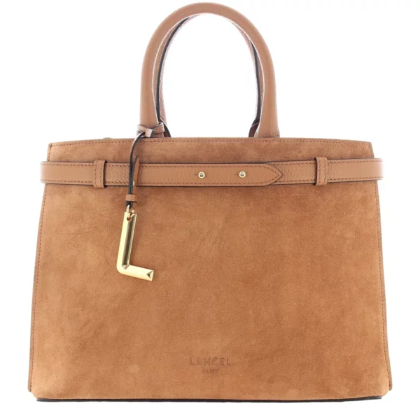 Sac à main cuir Faubourg M camel suède Lancel