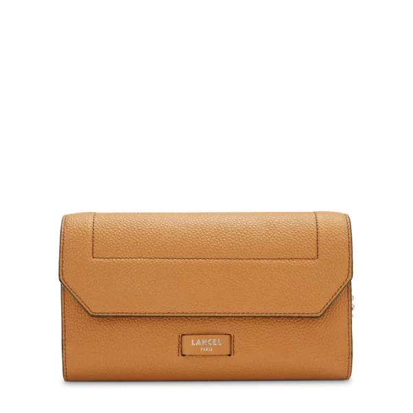 Portefeuille chaine / pochette Ninon de Lancel camel